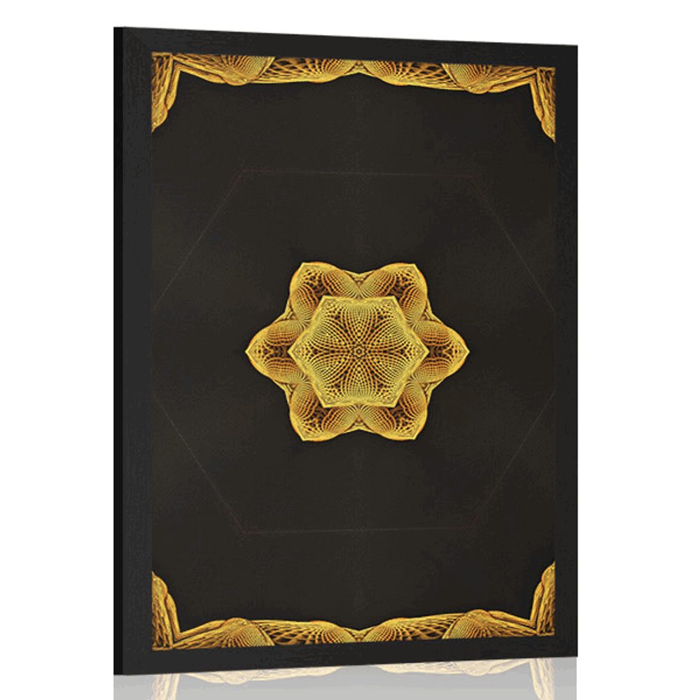 Plakát zajímavá zlatá Mandala