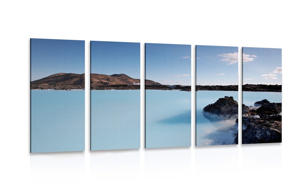 5-dielny obraz modrá lagúna