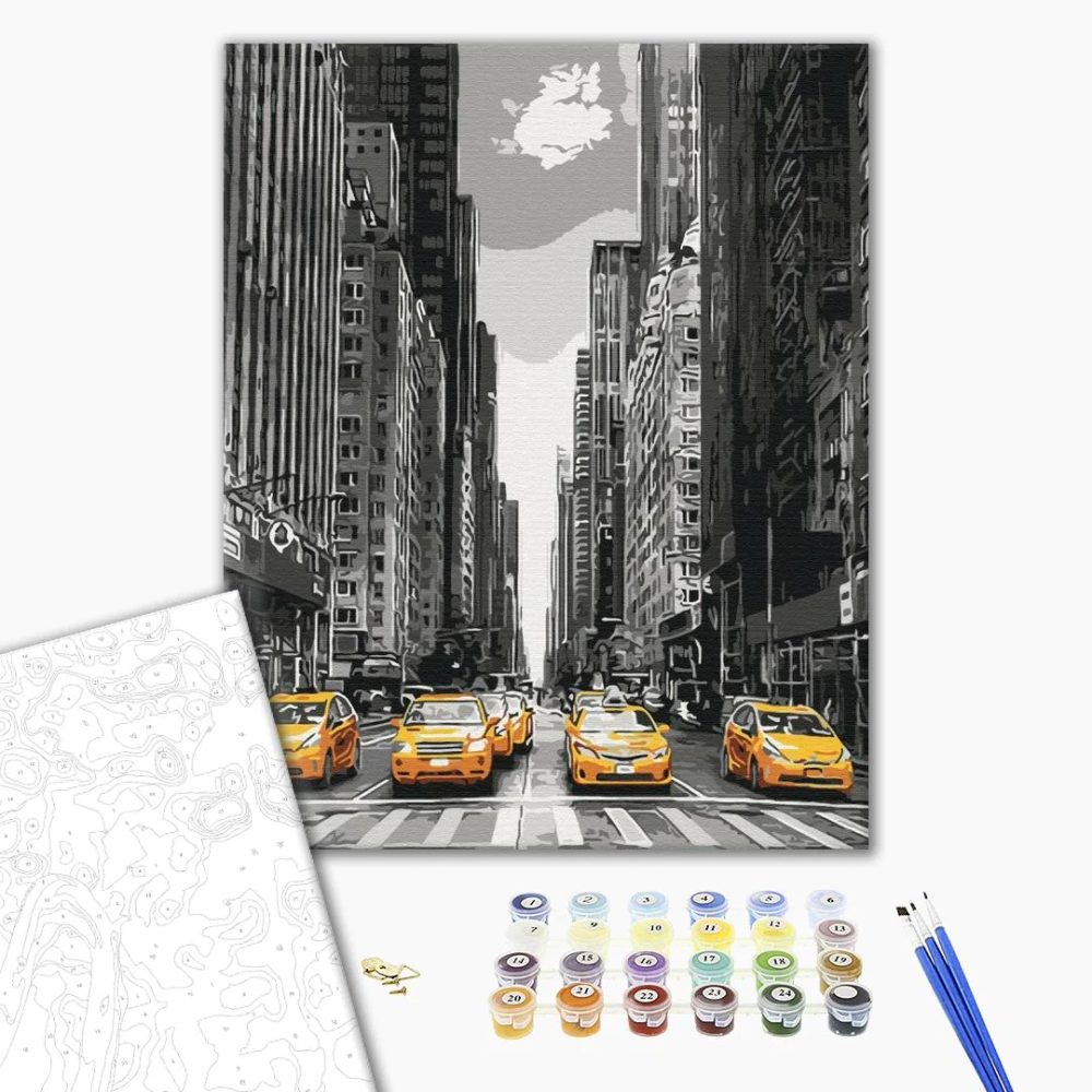Levně Malování podle čísel ulice ve městě New York