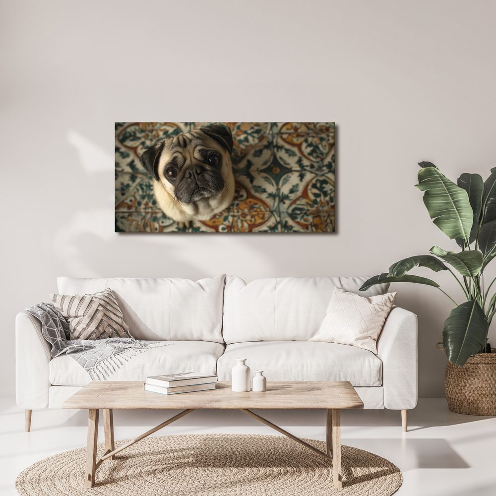 Obraz psí pohľad na ornamenty