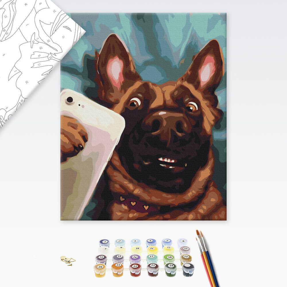 Festés szám szerint kutya mobillal