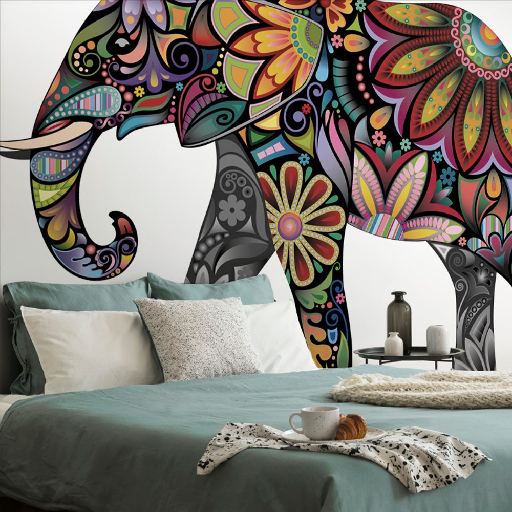 Samolepící tapeta slon plný harmonie