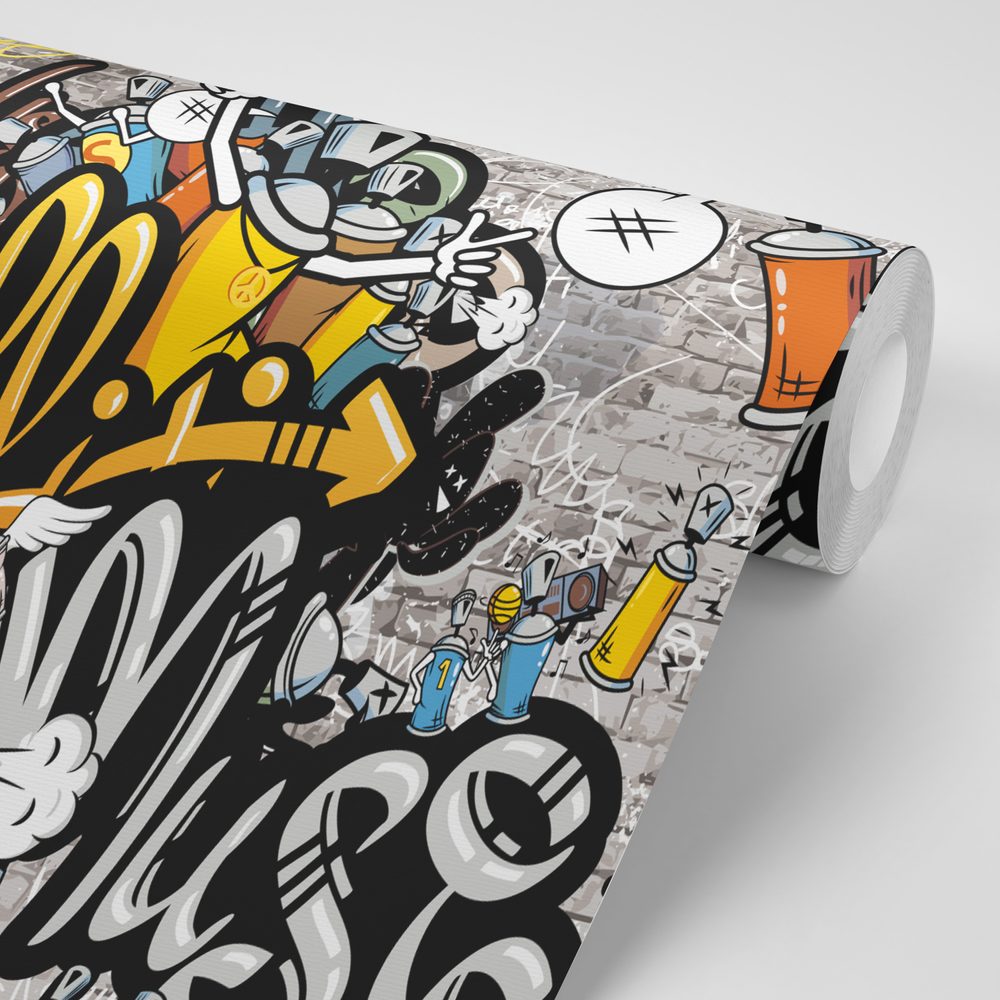 E-shop Tapeta graffiti na tehlovej stene