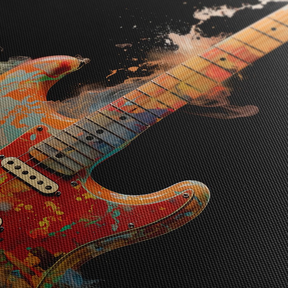 Obraz elektrická gitara v farbách