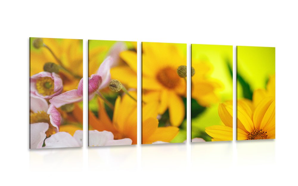 5-dielny obraz  letná kytica