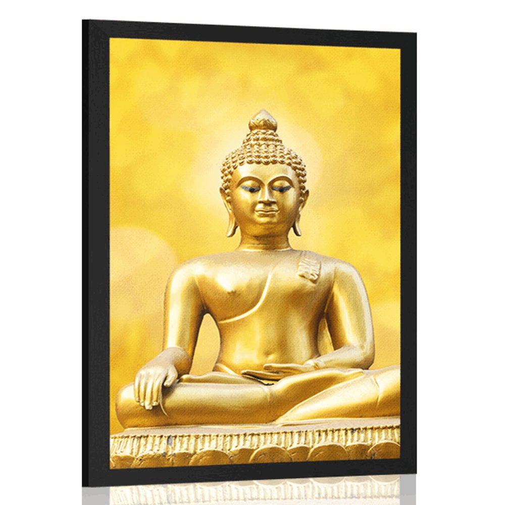 Plakát zlatá socha Buddhy