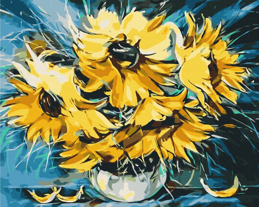 E-shop Maľovanie podľa čísiel moderné kvety slnečnice
