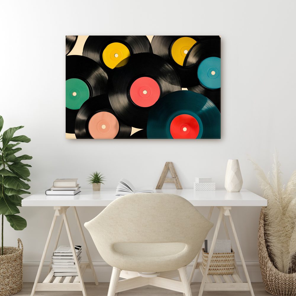 Obraz hudobné retro vinylové platne