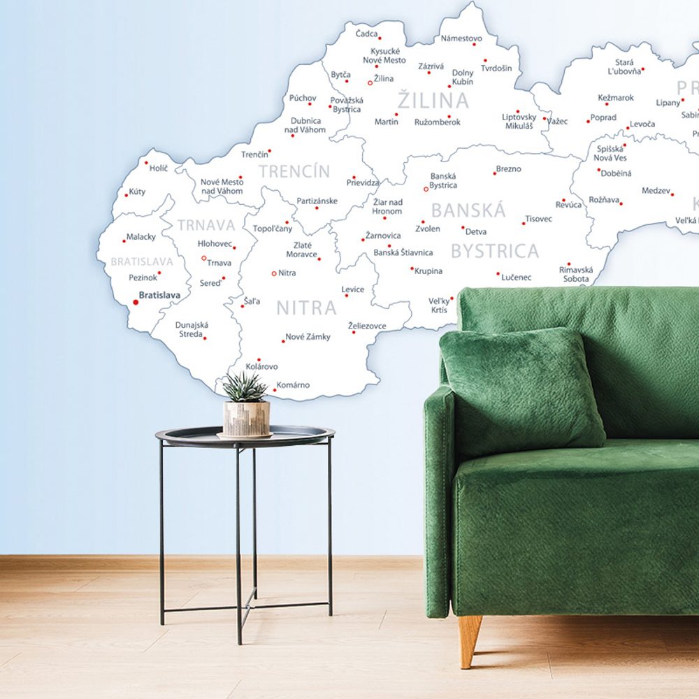 Samolepiaca tapeta mapa Slovenska