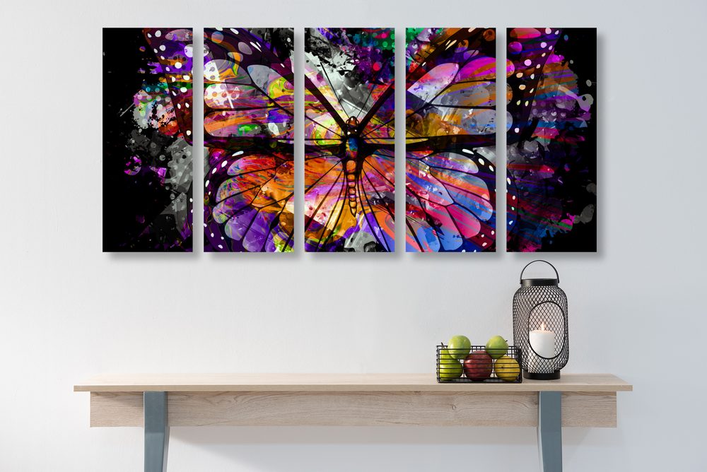 E-shop 5-dielny obraz neobyčajný motýľ