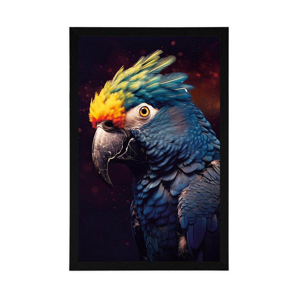 E-shop Plagát modro-zlatý papagáj