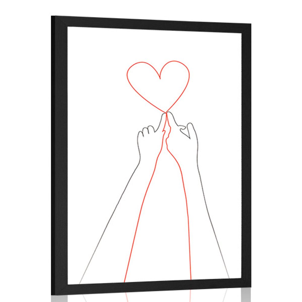 Plakát spojení dvou srdcí