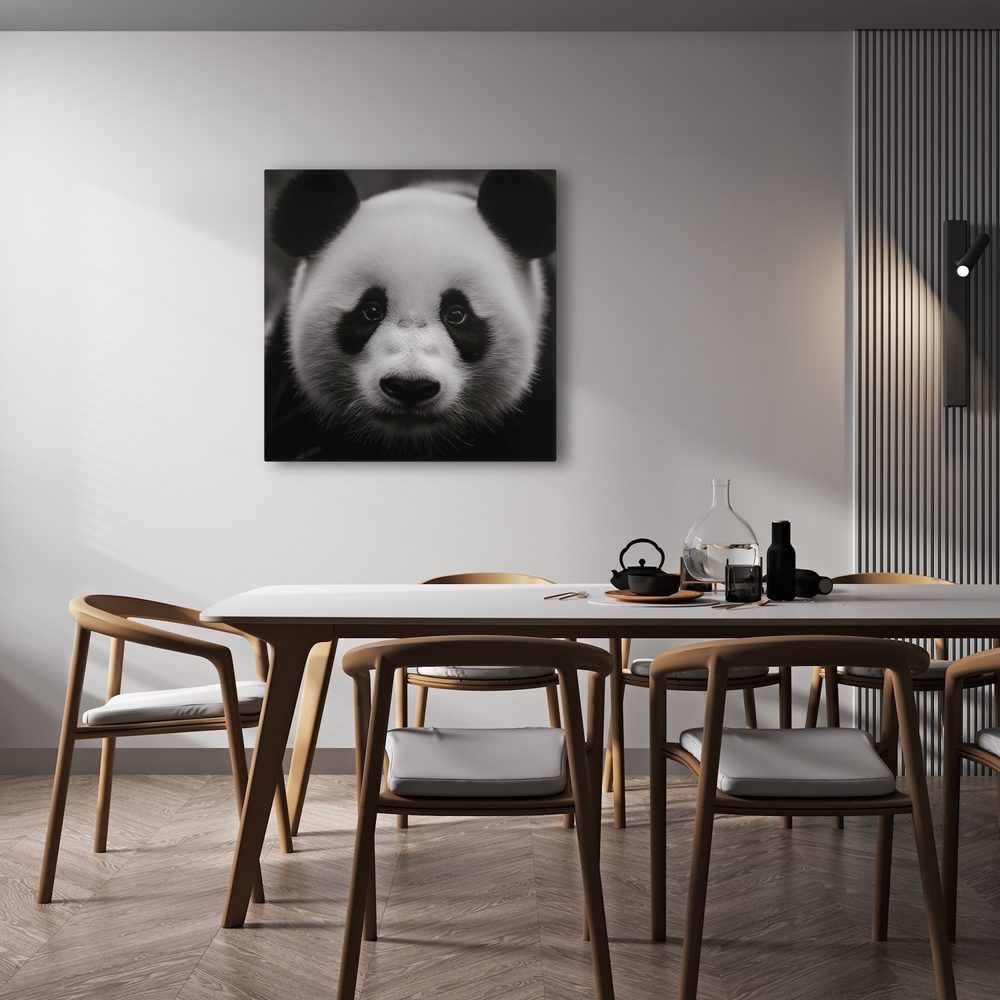 Obraz panda na čiernom pozadí