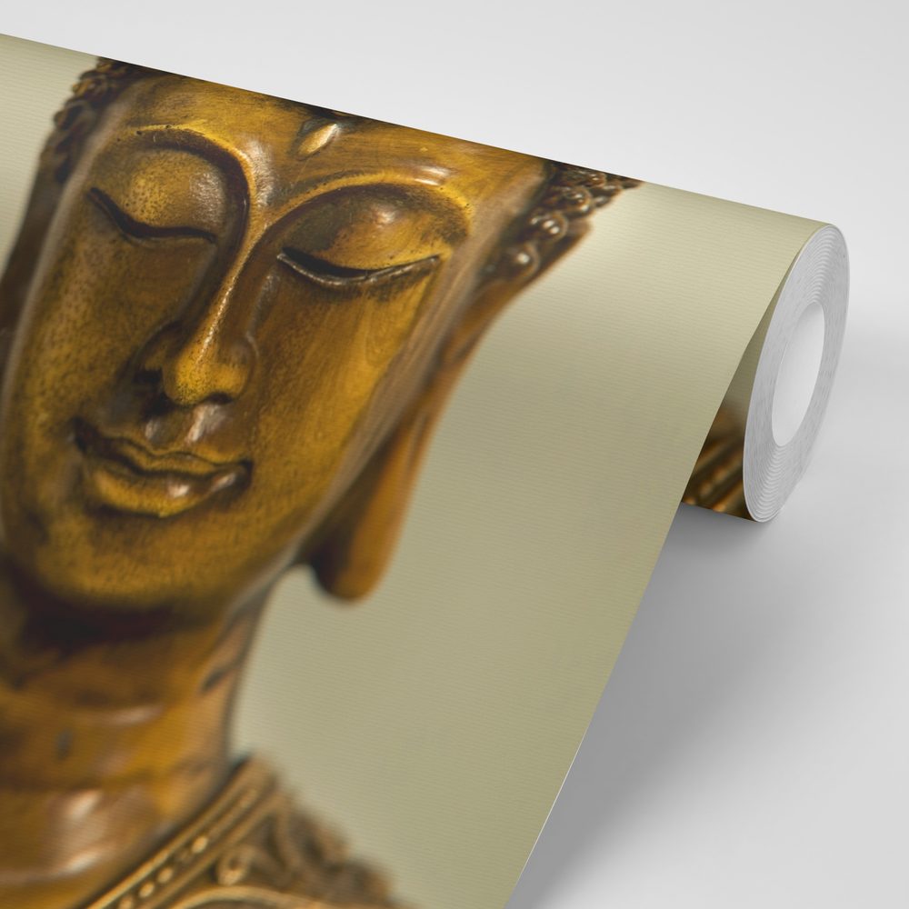 E-shop Samolepiaca fototapeta bronzová hlava Budhu
