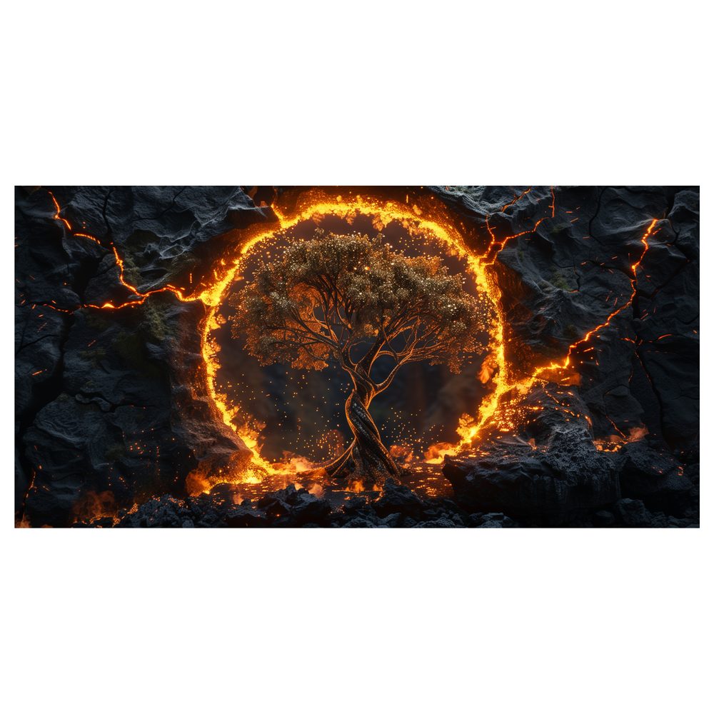 Obraz magický strom života v kruhu