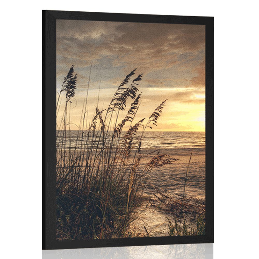 Plakát západ slunce na pláži