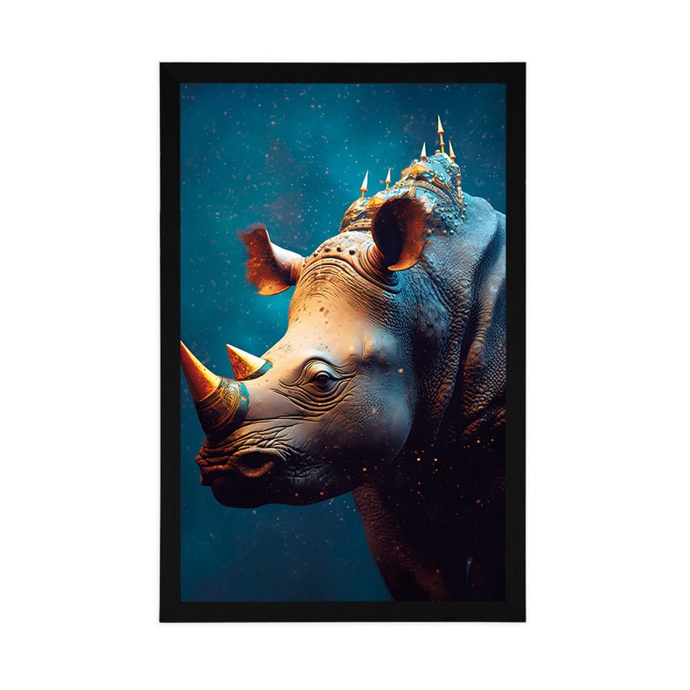E-shop Plagát modro-zlatý nosorožec
