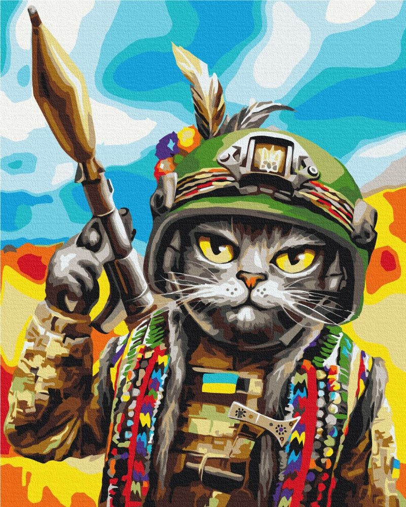 E-shop Maľovanie podľa čísiel odvážna mačka
