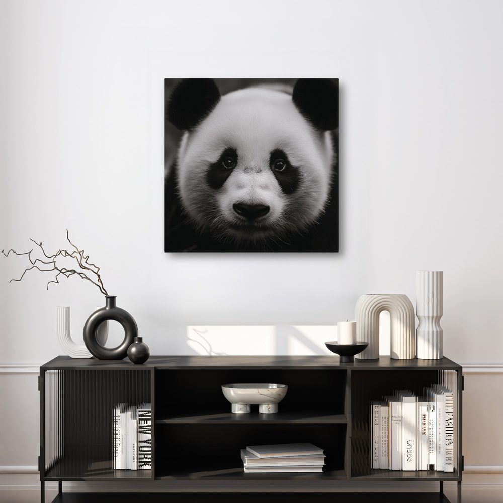 Obraz panda na čiernom pozadí