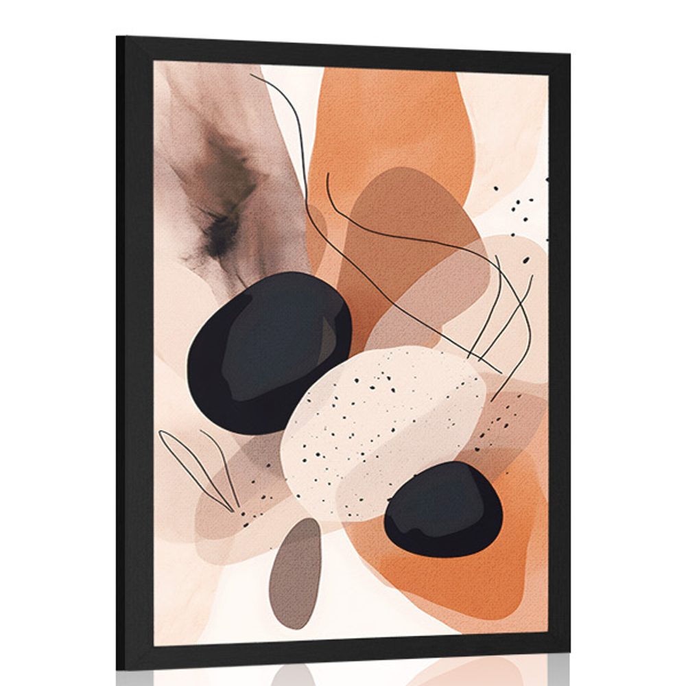Plakát abstraktní tvary skály
