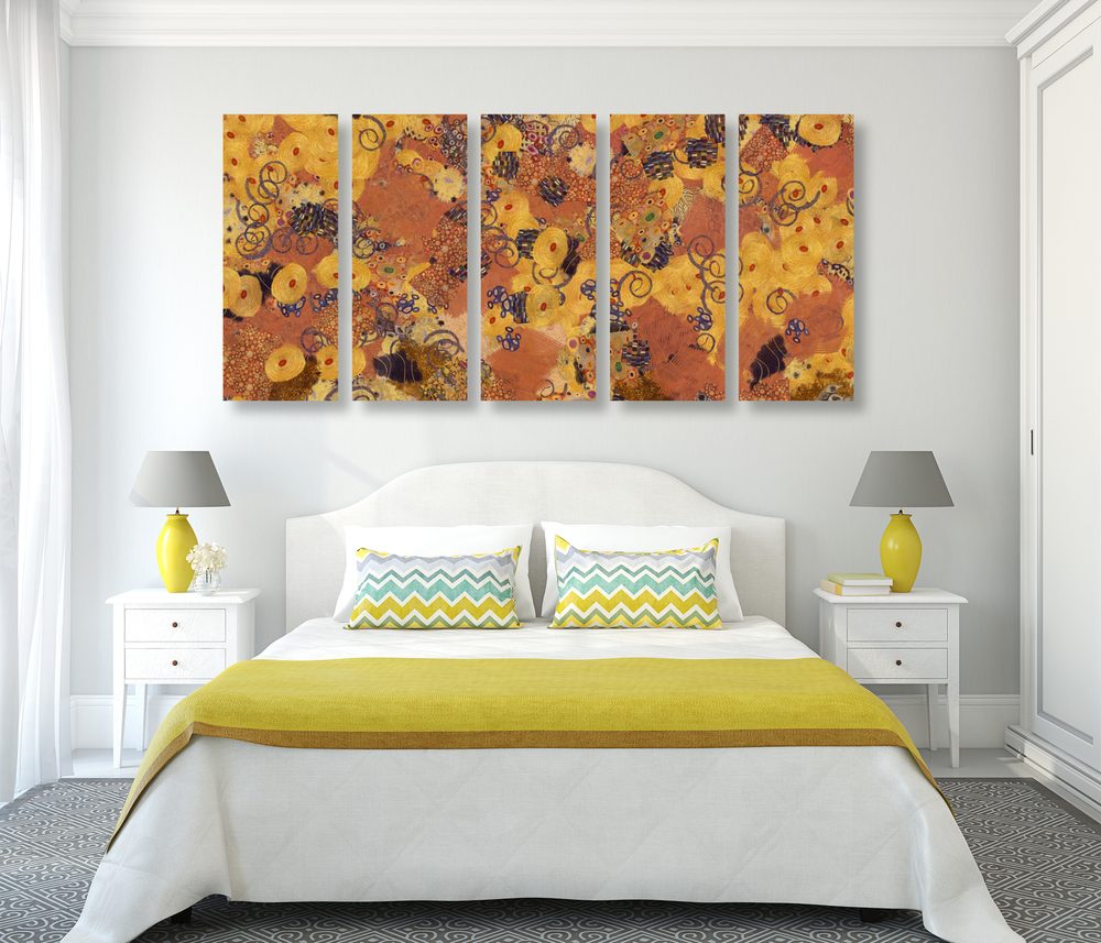 E-shop 5-dielny obraz abstrakcia inšpirovaná G. Klimtom