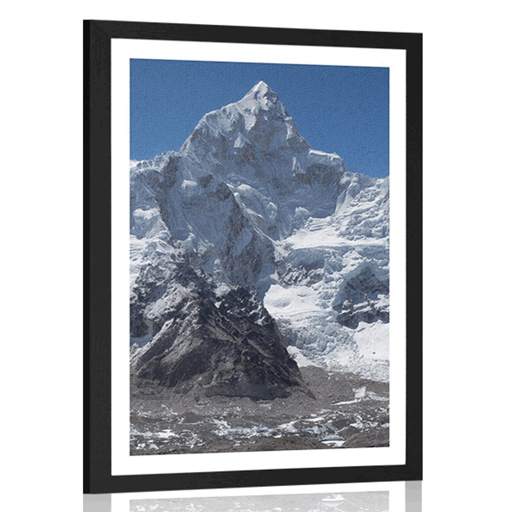 Plakát s paspartou nádherný vrchol hory