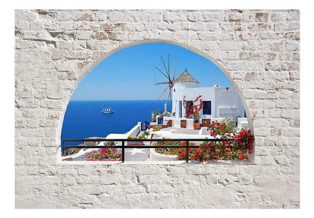 E-shop Samolepiaca tapeta výhľad na more - Summer in Santorini