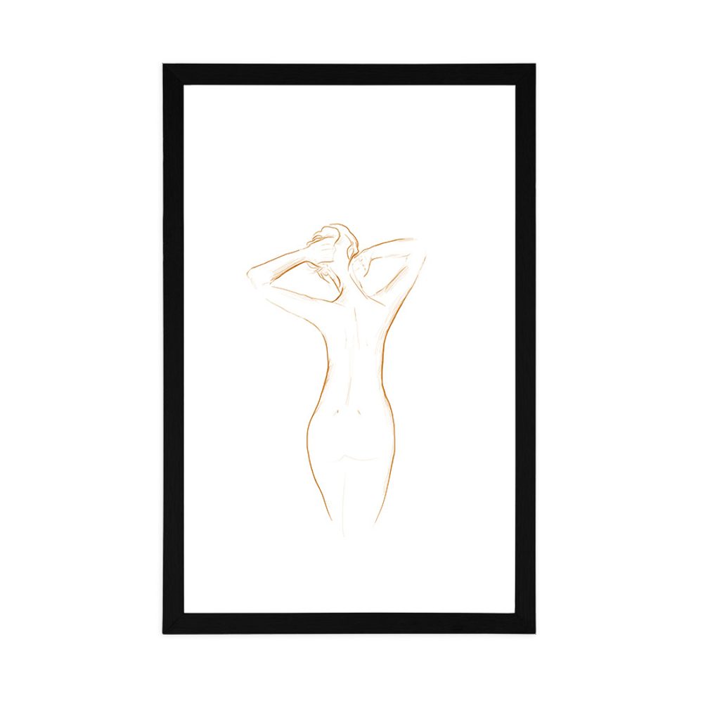 E-shop Plagát s paspartou krivky ženského tela