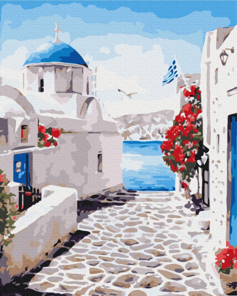 E-shop Maľovanie podľa čísiel romantické Santorini