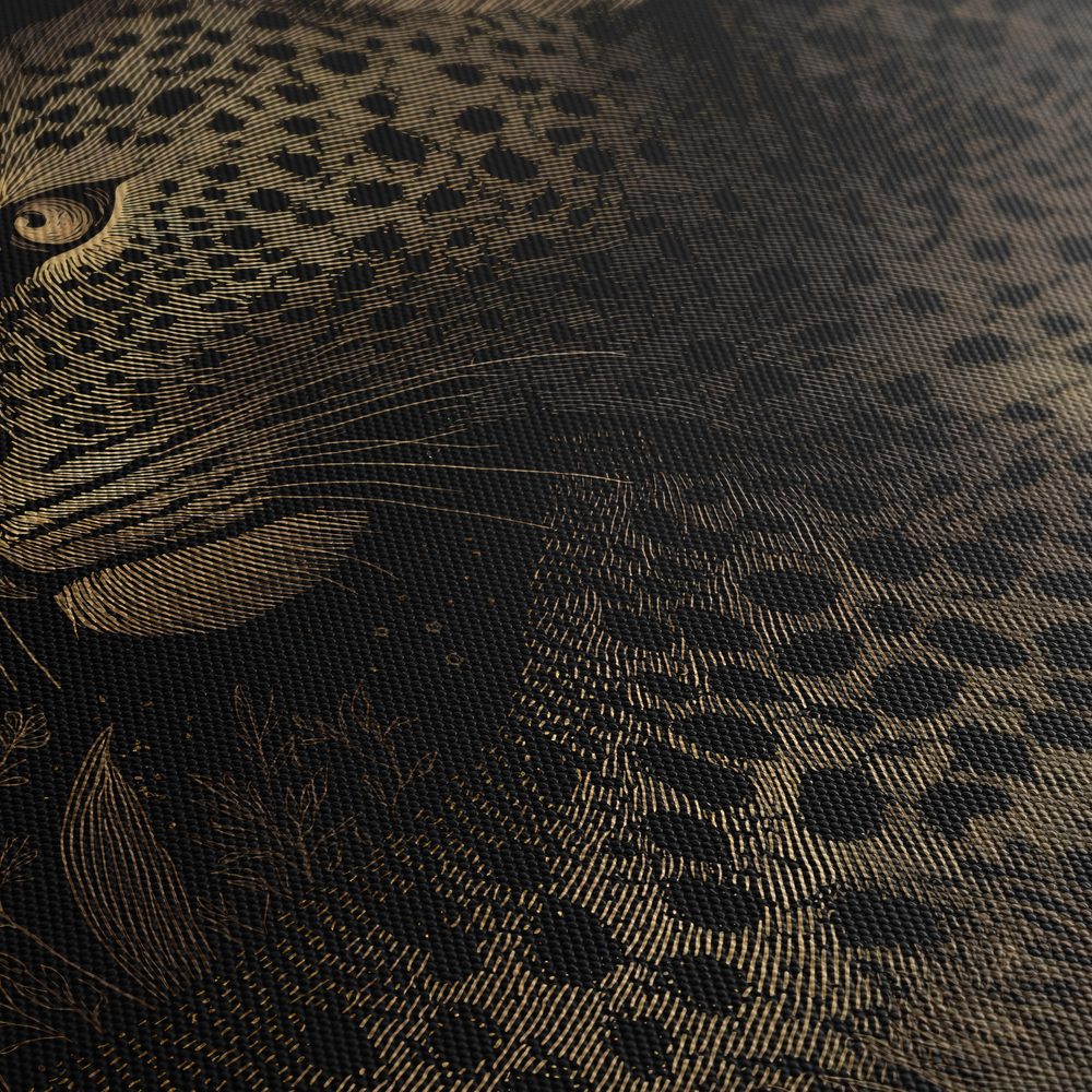 Obraz leopard v nočnej džungli