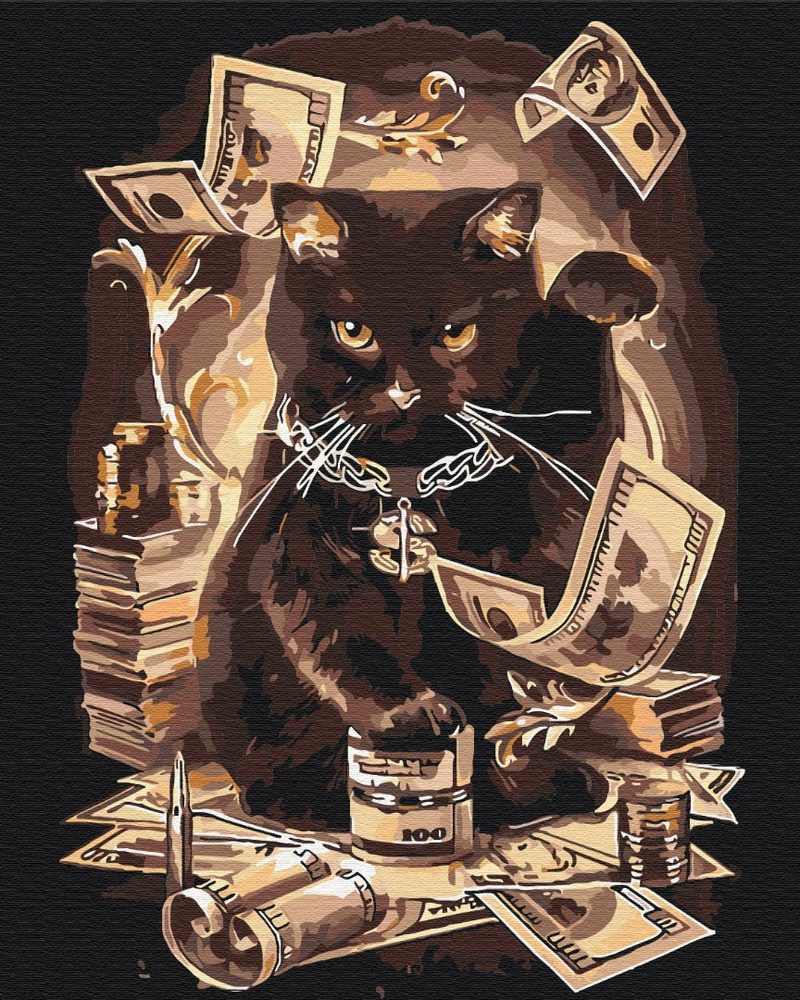 E-shop Maľovanie podľa čísiel mačka milionárka