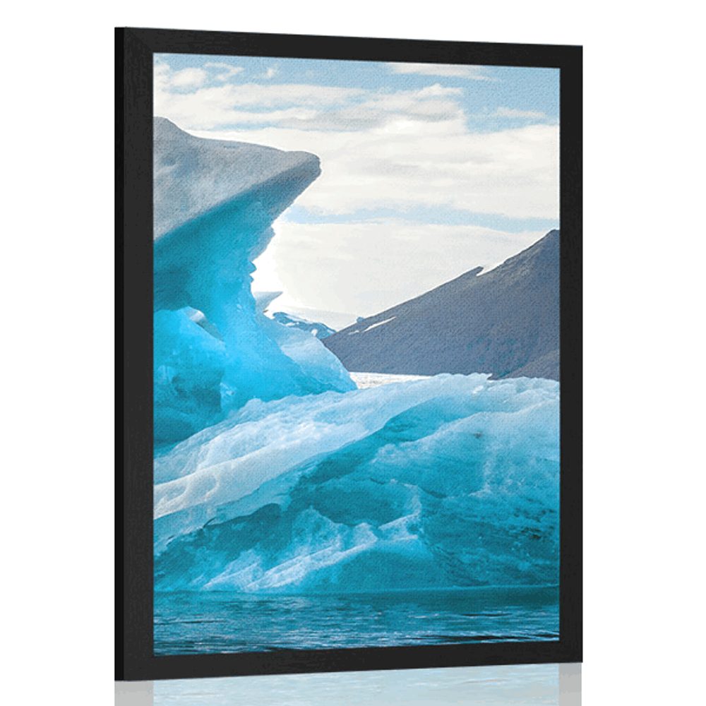 Plakát ledovcové kry - 60x90 white