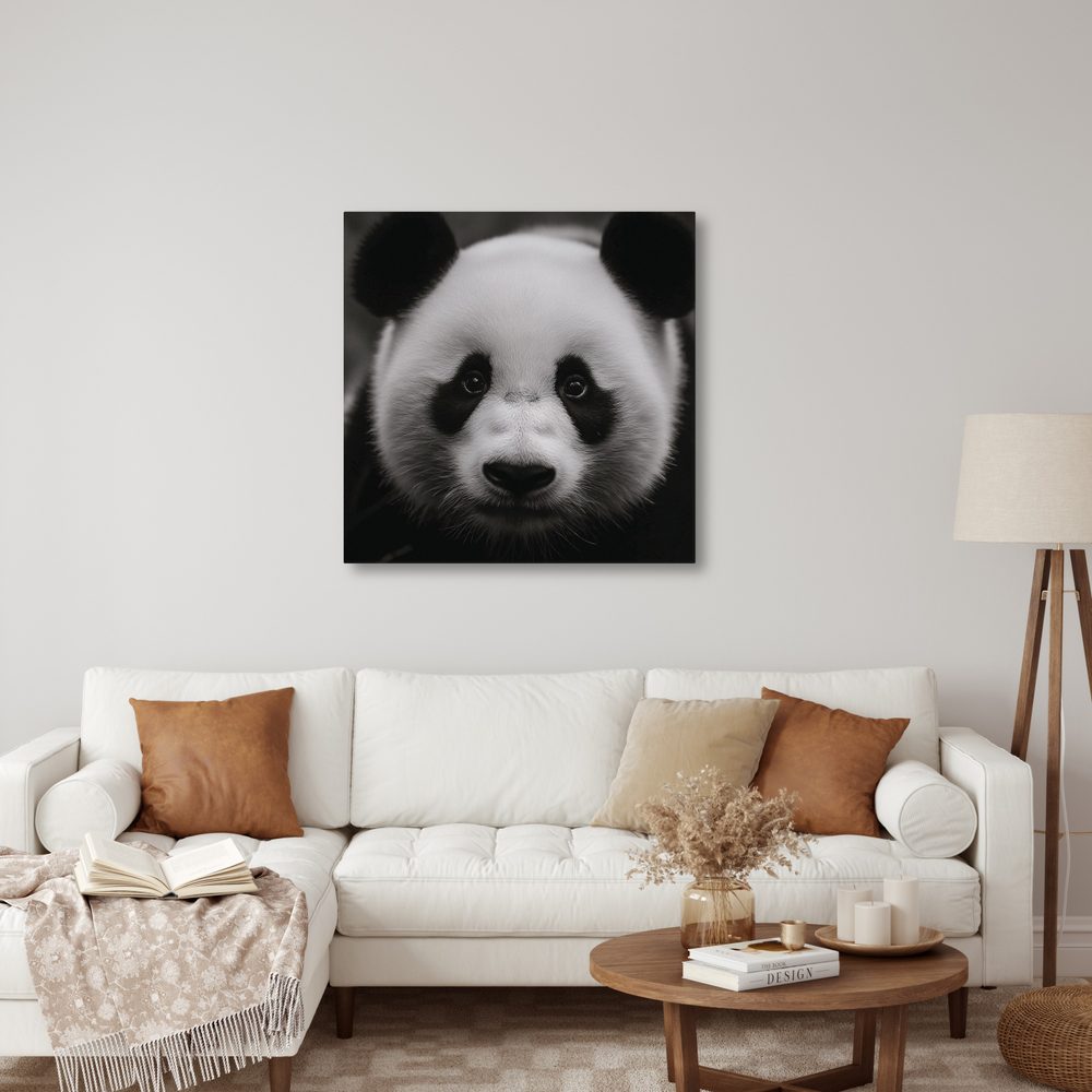 Obraz panda na čiernom pozadí