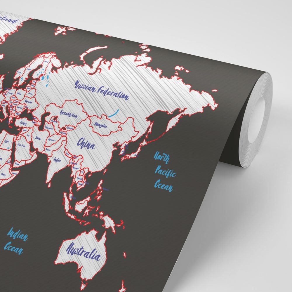 E-shop Tapeta jedinečná mapa sveta