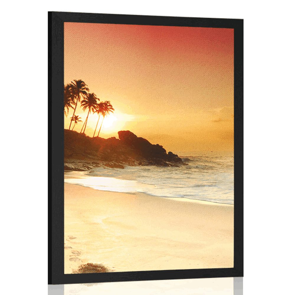 Plakát západ slunce na Srí Lance