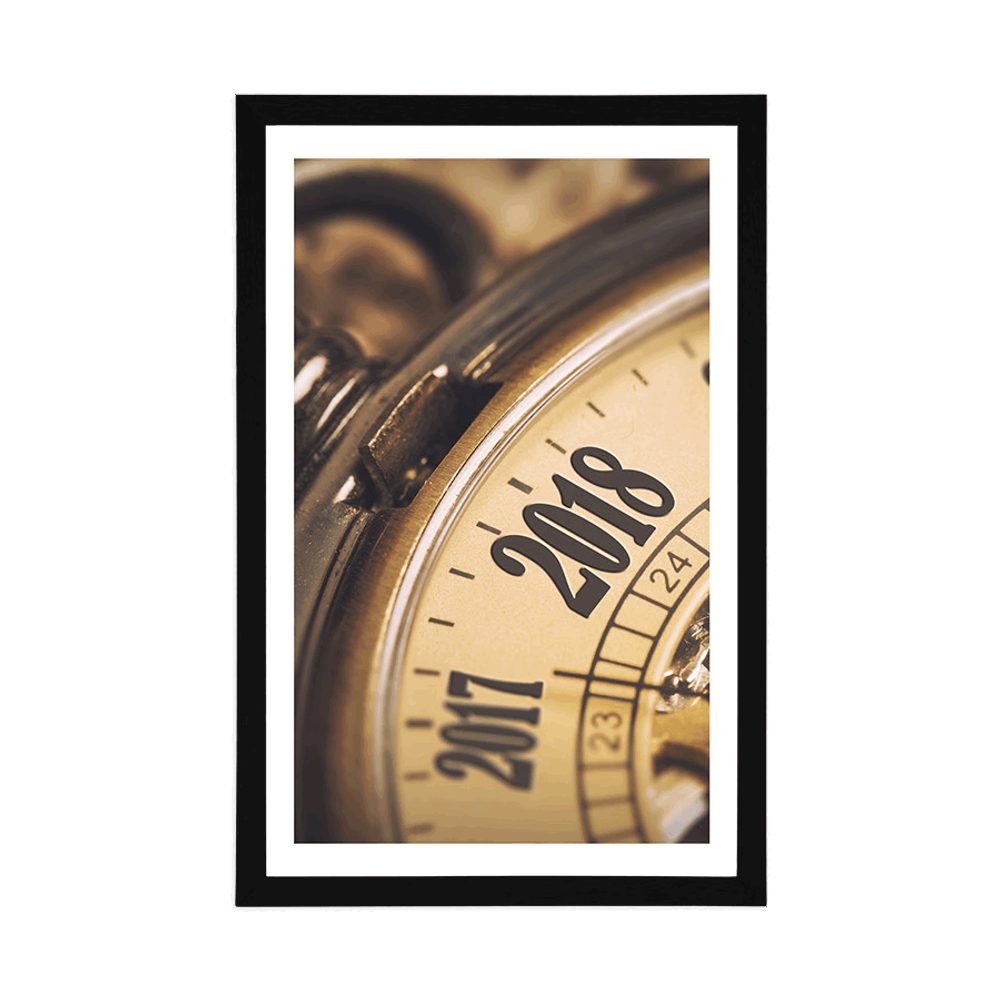 E-shop Plagát s paspartou vintage vreckové hodinky