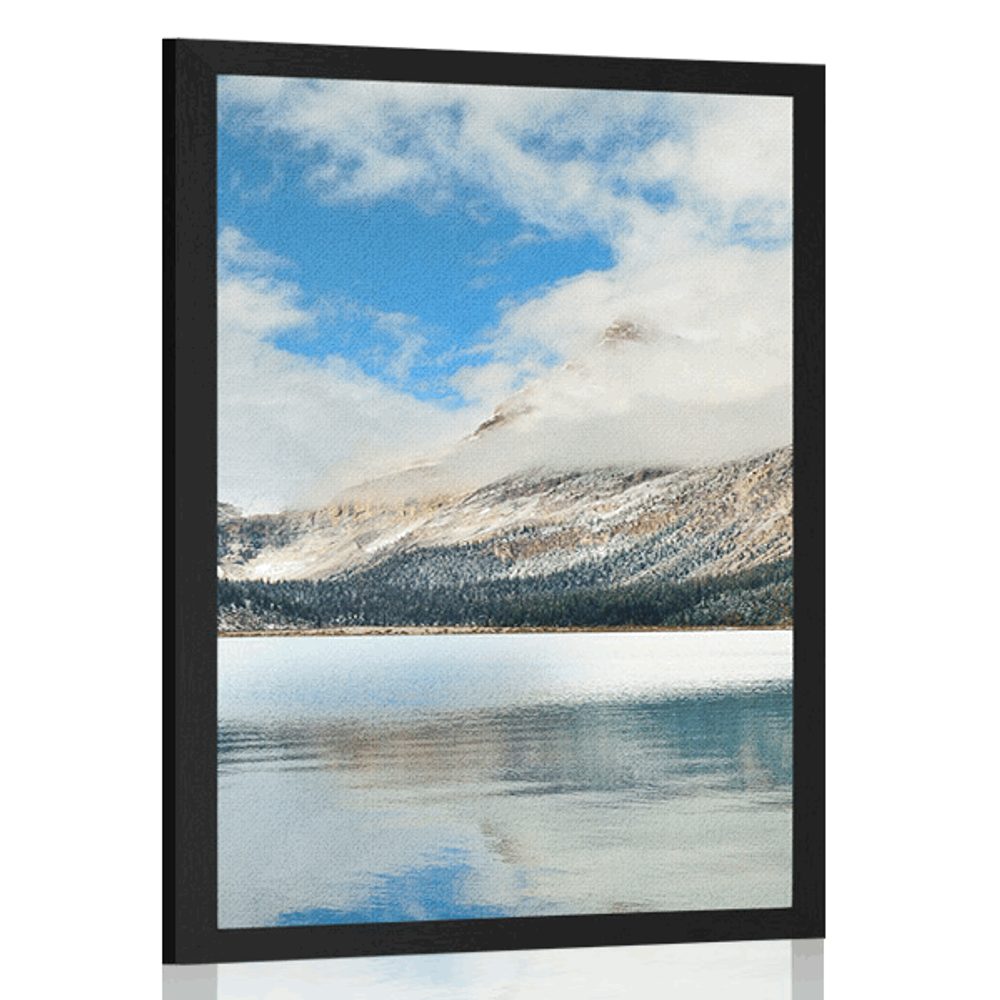 Plakát krásné horské jezero