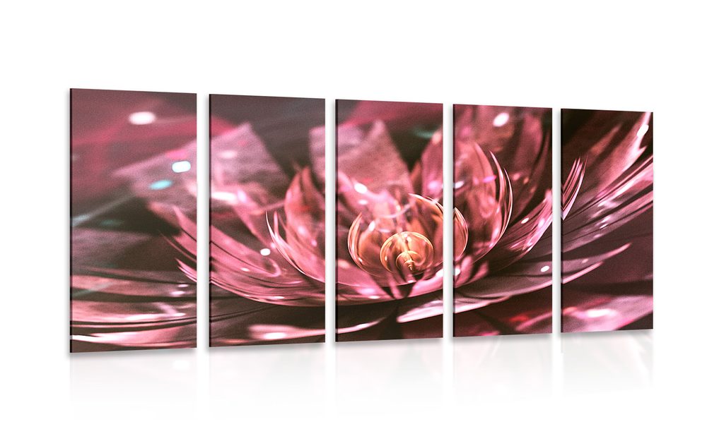 5-dielny obraz kvetinová ilúzia