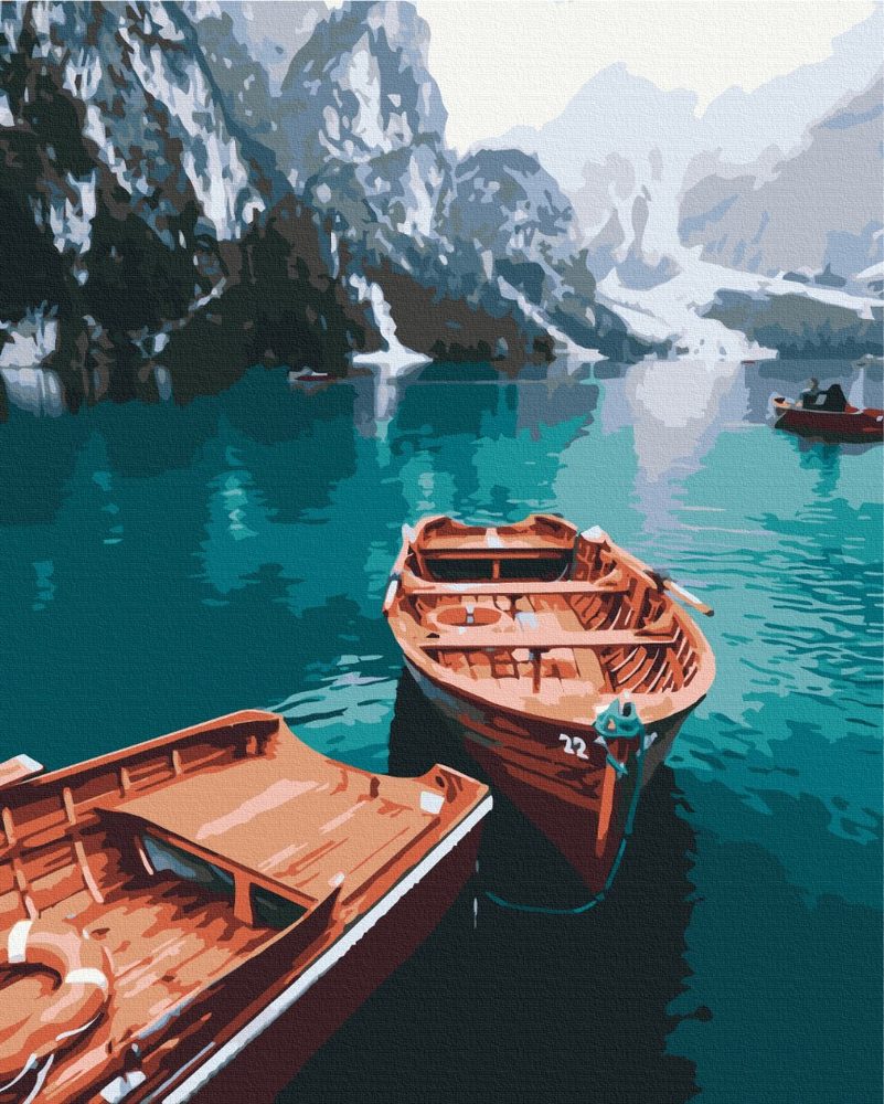E-shop Maľovanie podľa čísiel loďky na alpskom jazere