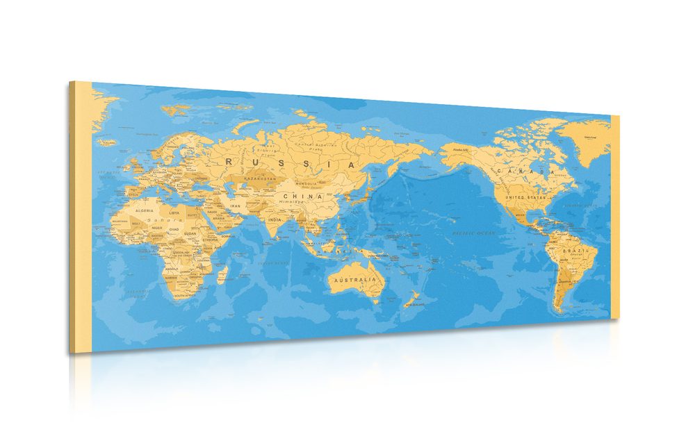 Obraz mapa sveta v zaujímavom prevedení