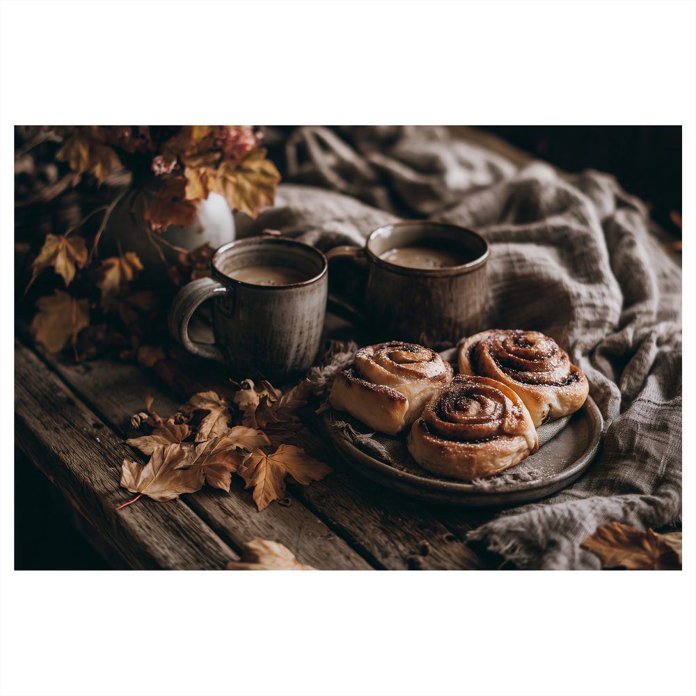 Obraz jesenné hygge s kávou