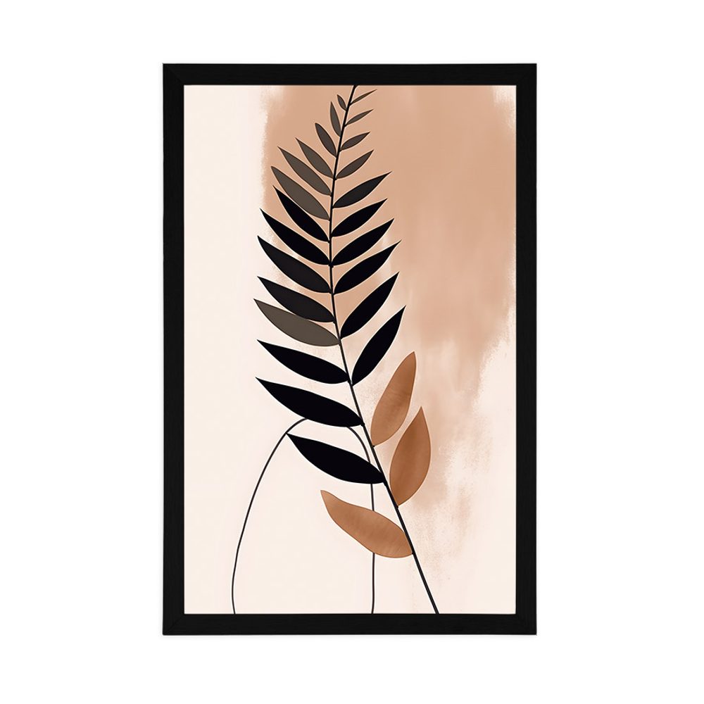 E-shop Plagát abstraktné botanické tvary papraď