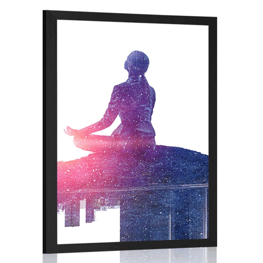 Plakát meditace ženy