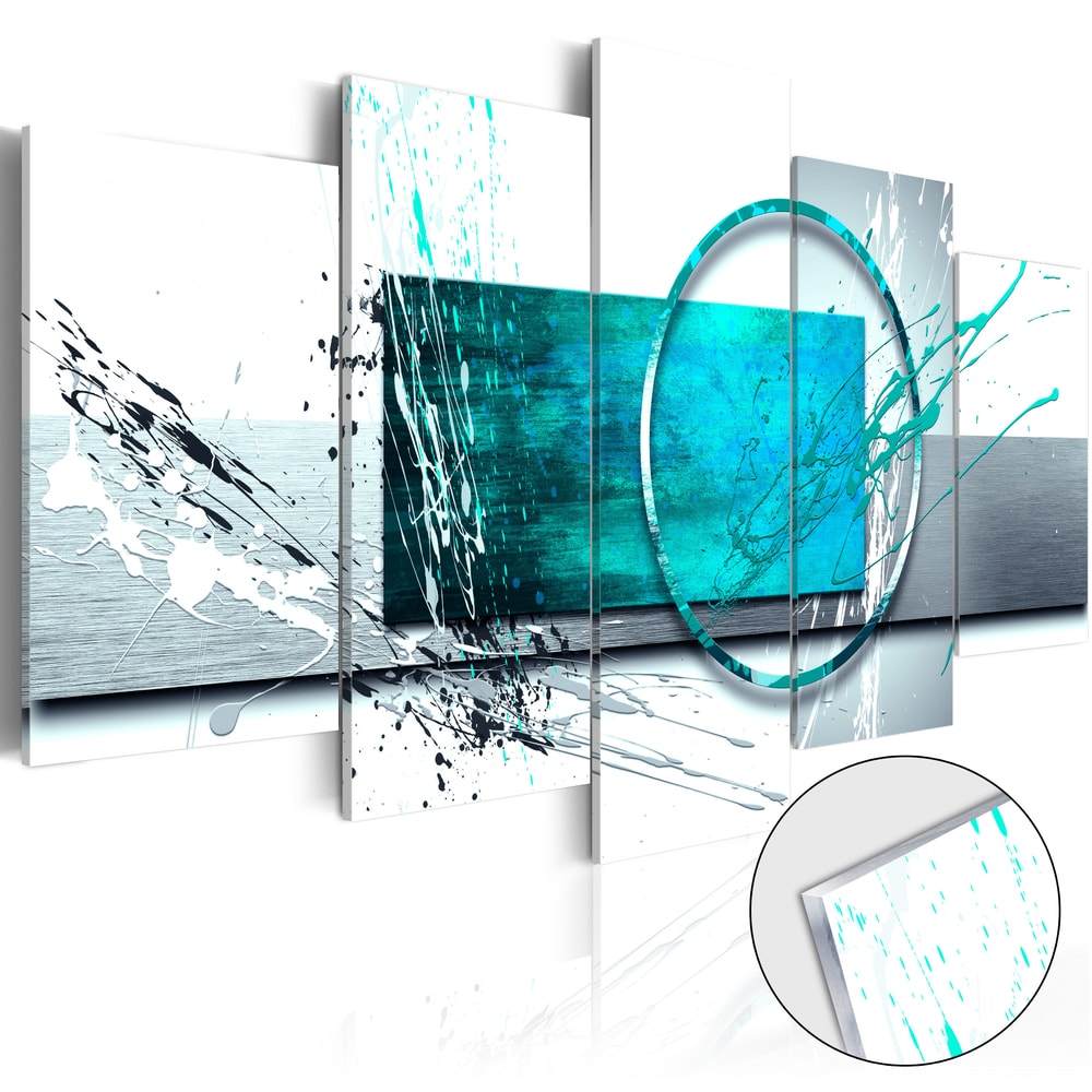 Obraz tyrkysové umenie na akrylátovom skle - Turquoise Expression