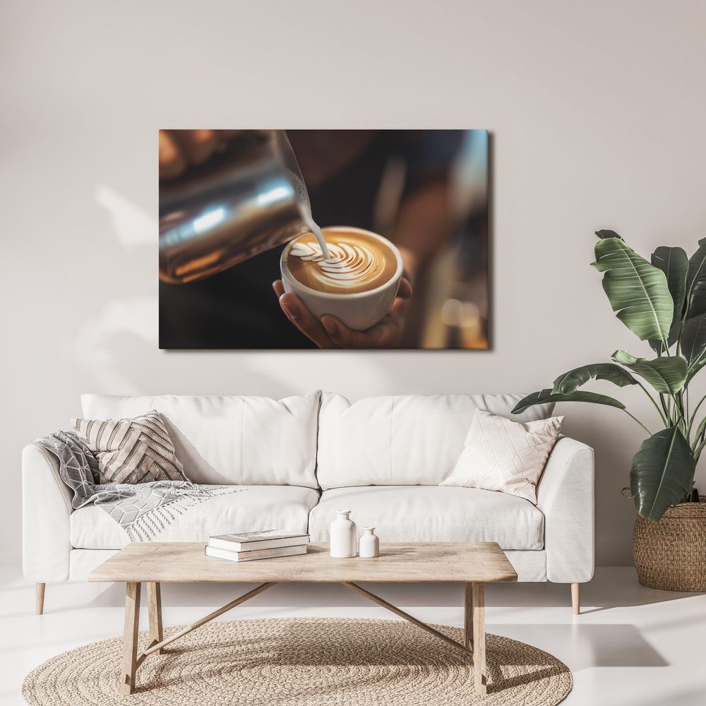 Obraz latte art v šálke