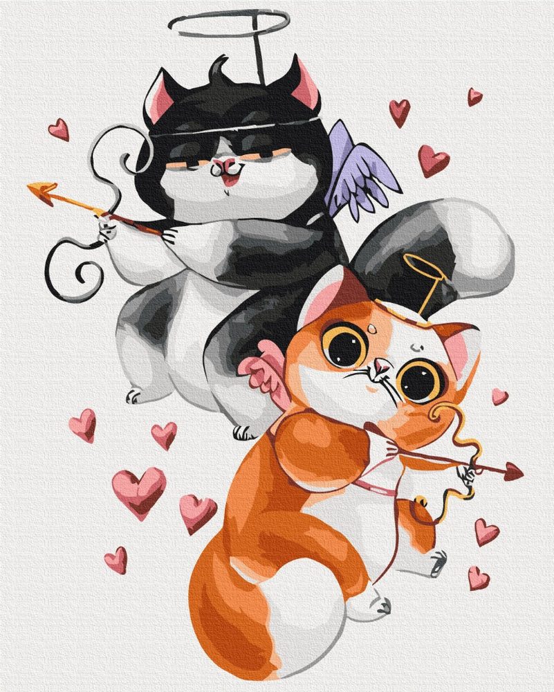 E-shop Maľovanie podľa čísiel pre deti zamilované mačky