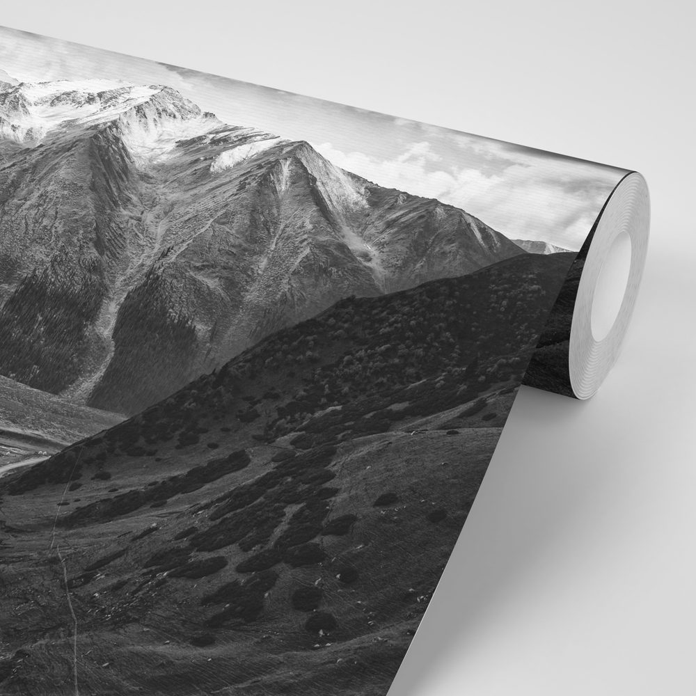 E-shop Fototapeta horská panoráma v čiernobielom