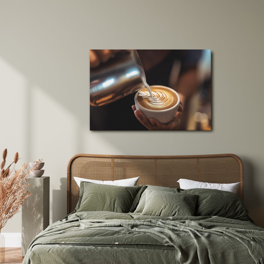 Obraz latte art v šálke