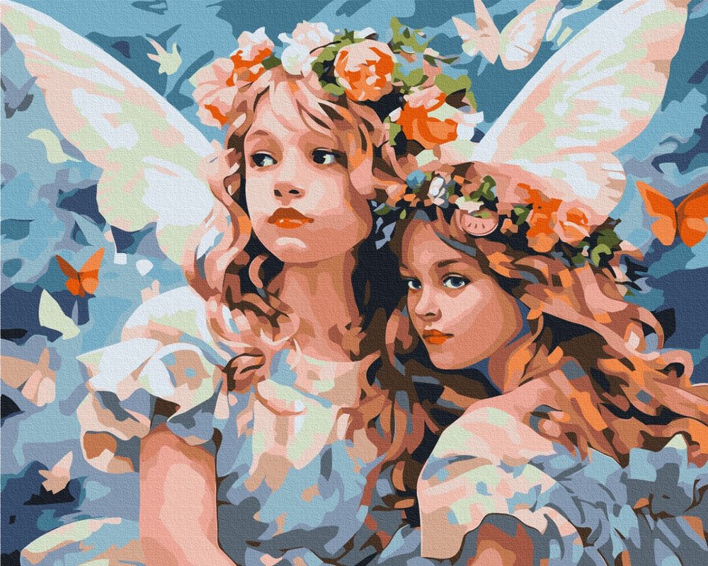 E-shop Maľovanie podľa čísiel anjel s kvetinovým vencom