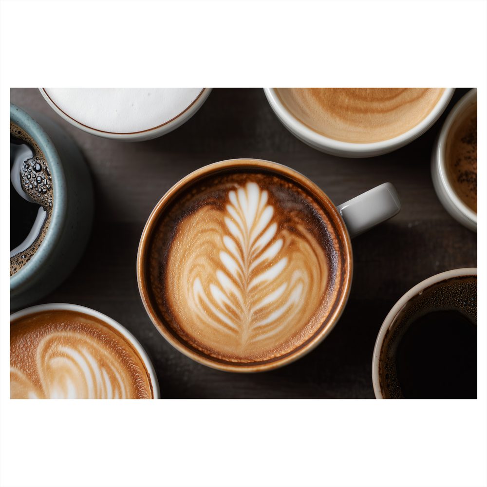 Obraz kávové umenie s latté